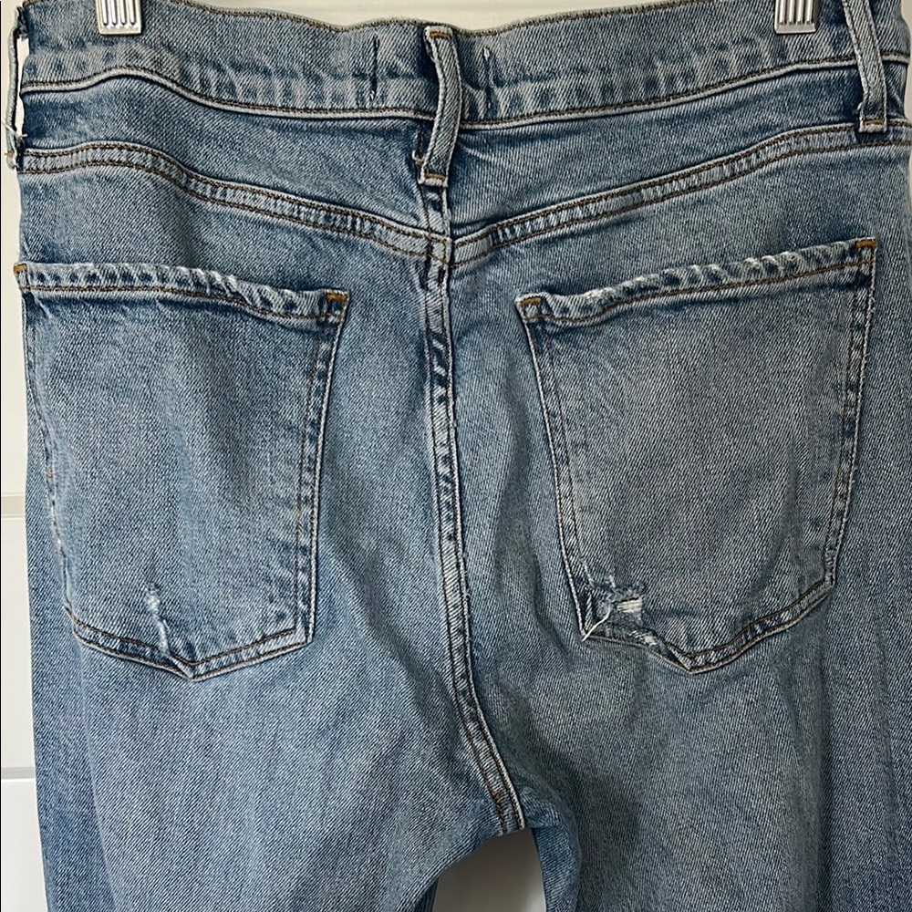 Agolde Faded Blue Ankle Jeans - Picture 9 of 10